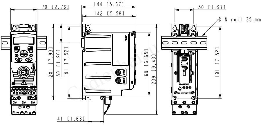 Kích thước biến tần ABB