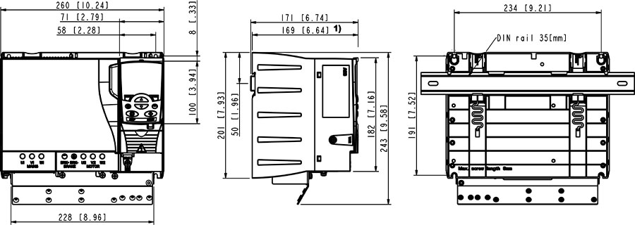 Kích thước biến tần ABB