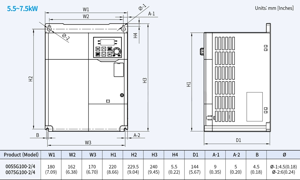 Kích thước LSLV0075G100-2EONN