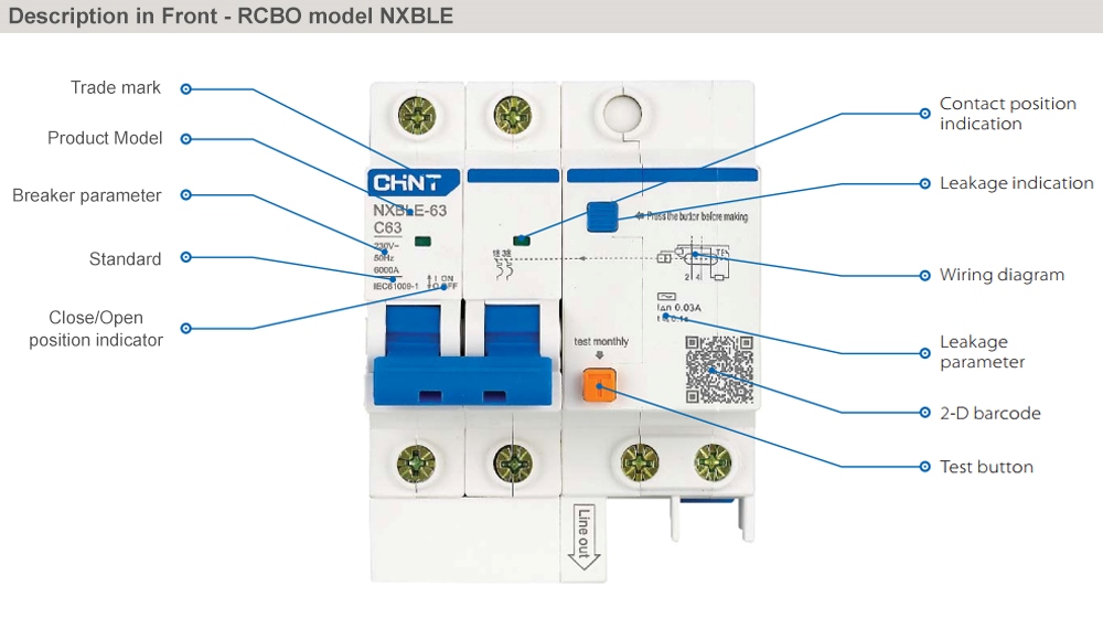 Mô tả CHINT NXBLE-32 1P+N C6