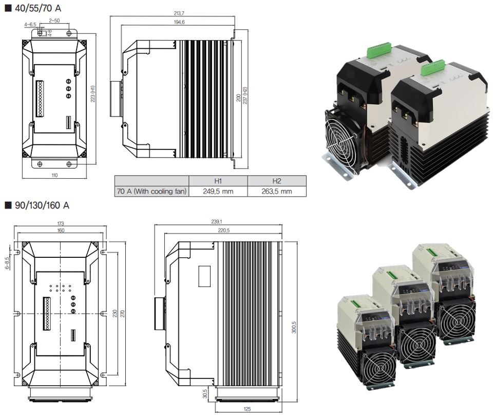 kich thước bộ điều khiển nguồn Hanyoung TPR-3SL series