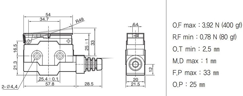 Công tắc hành trình Hanyoung ZCN-L507A