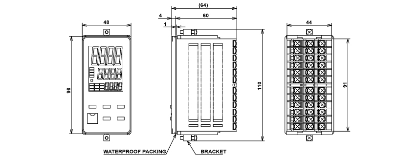 Kích thước E5EC-RR2ASM-808