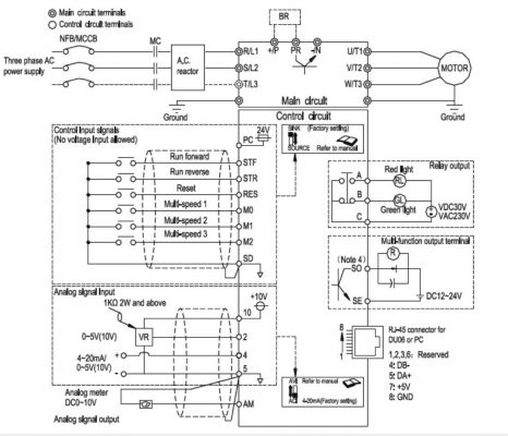 Sơ đồ đấu dây biến tần Shihlin SS2
