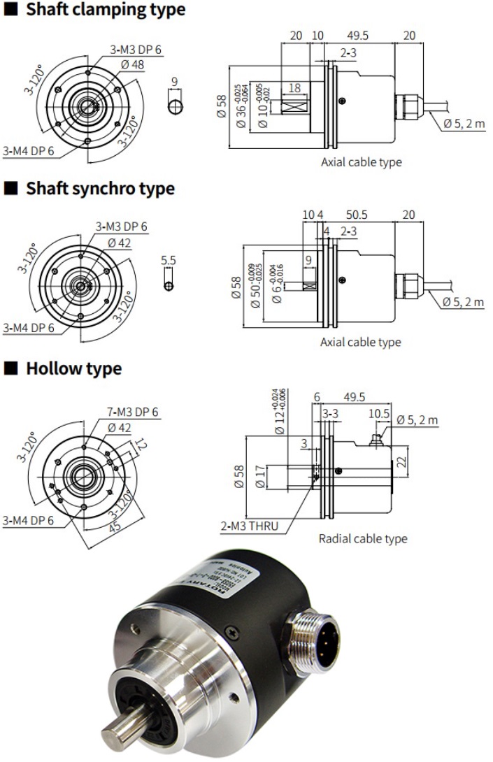 Sơ đồ của E58SC/SS/H/HB Autonics Series
