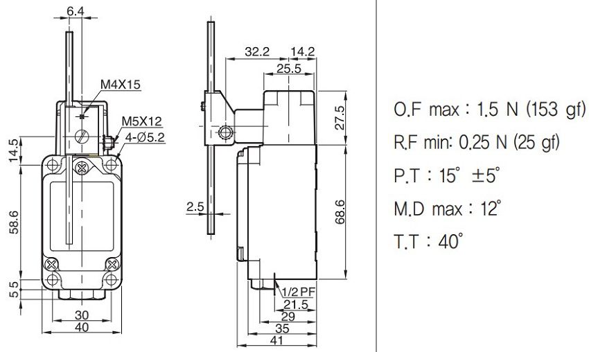Công tắc hành trình Hanyoung HY-M907